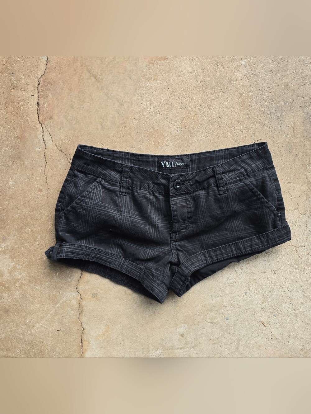vtg y2k miss plaid Grunge Micro shorts